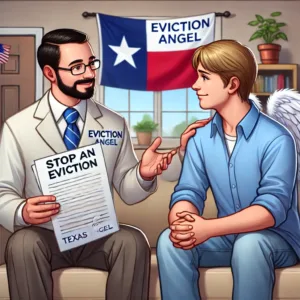 Explaining tenant on how to stop and eviction